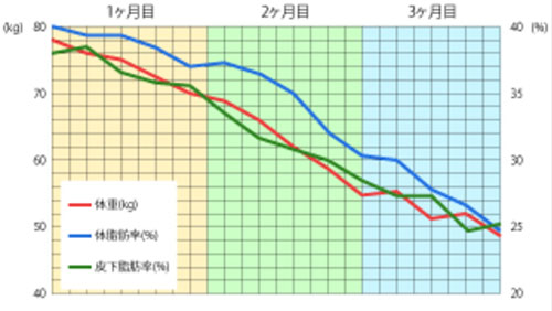 体重変化のグラフ